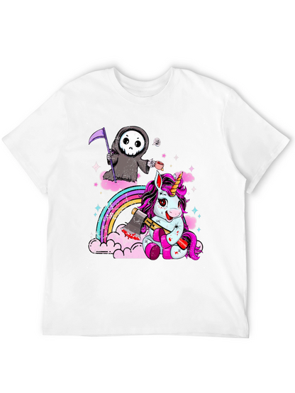 Grim Reaper & Unicorn Graphic Tee