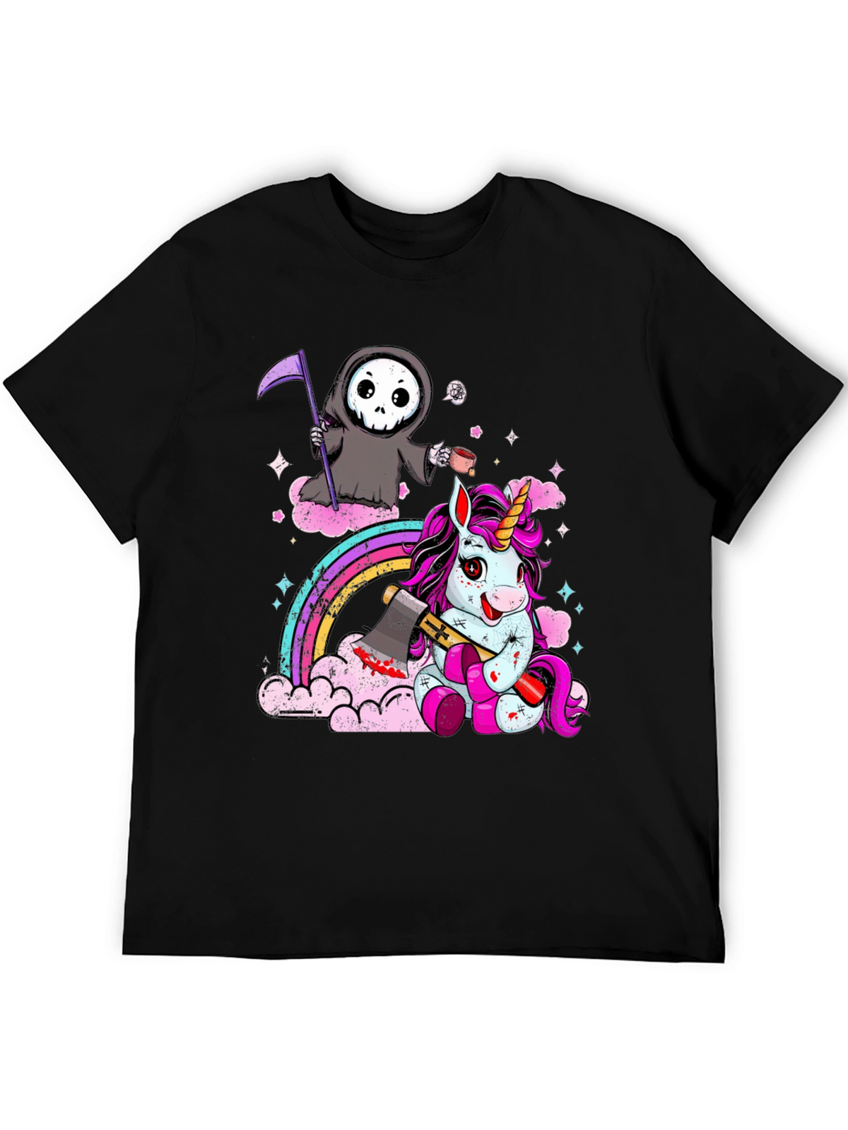 Grim Reaper & Unicorn Graphic Tee