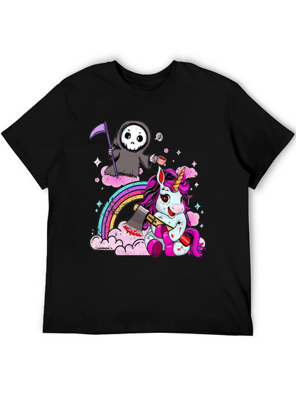 Grim Reaper & Unicorn Graphic Tee