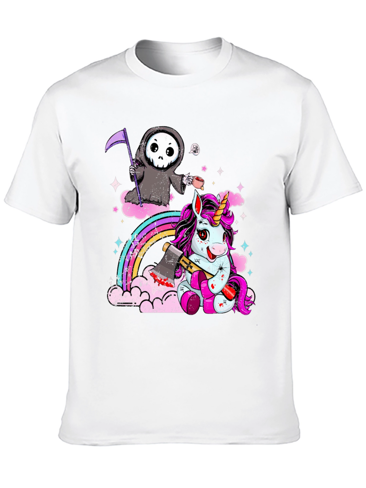 Grim Reaper & Unicorn Graphic Tee