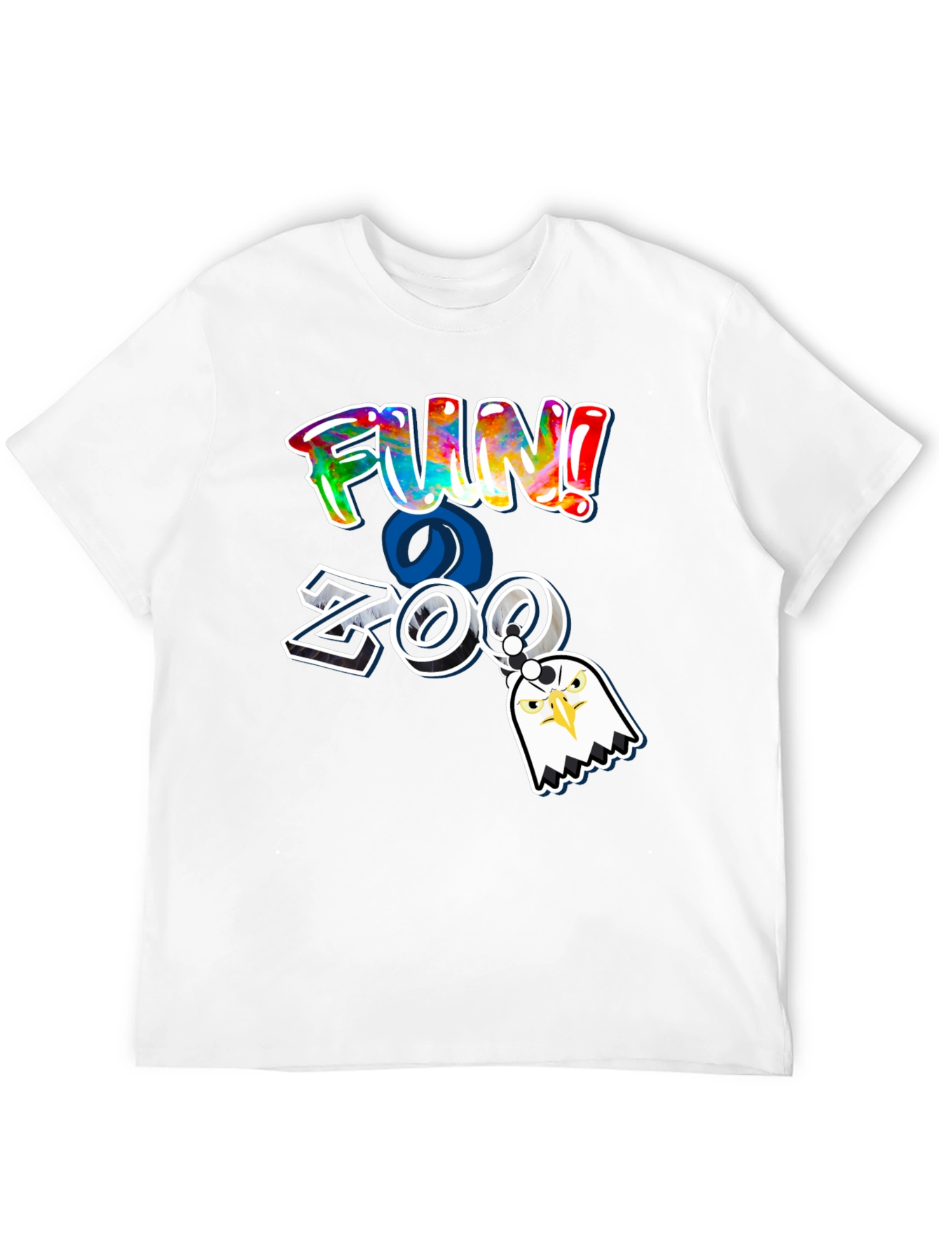 Fun at the Zoo Black T-Shirt with Eagle Charm