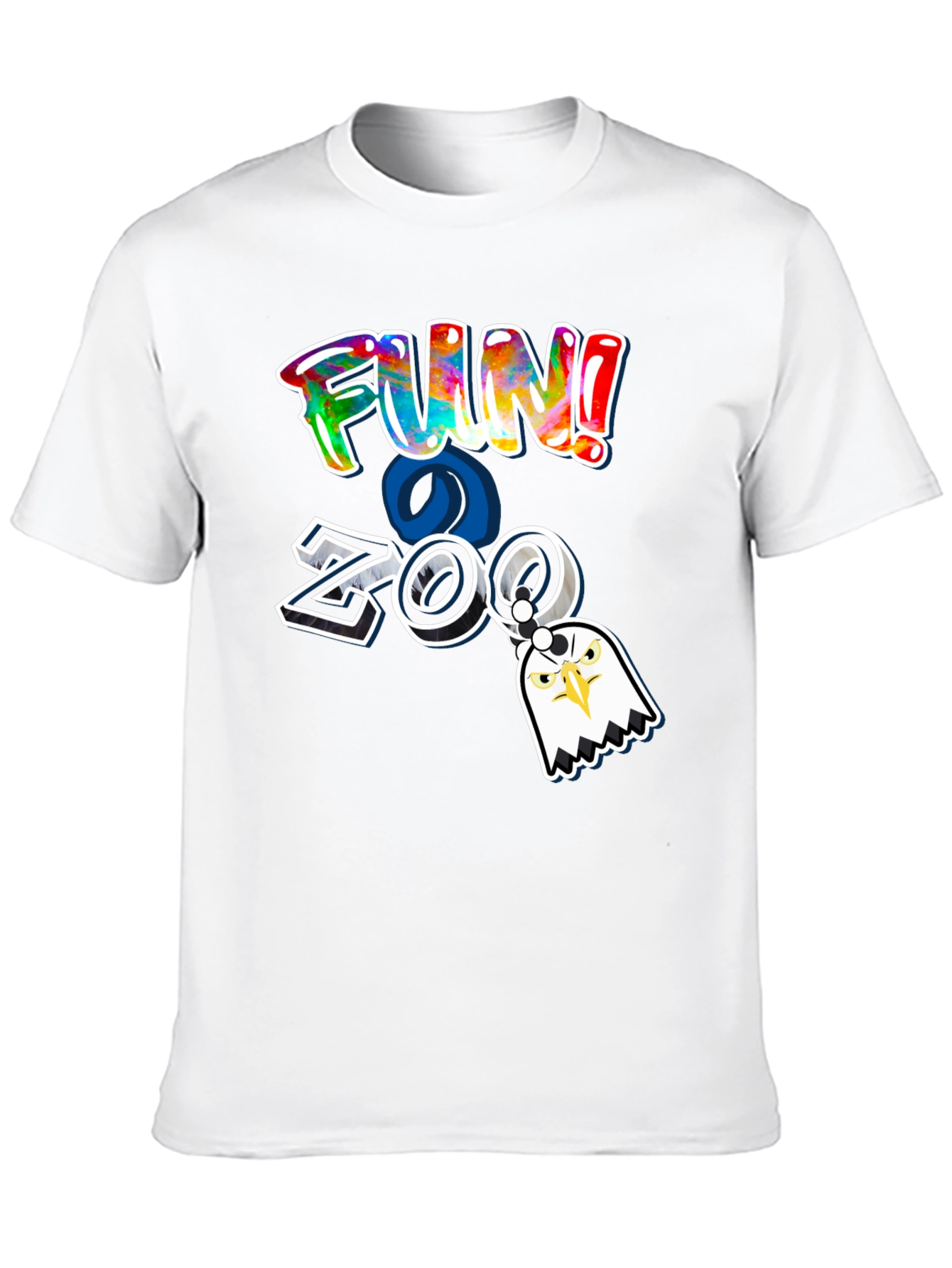 Fun at the Zoo Black T-Shirt with Eagle Charm