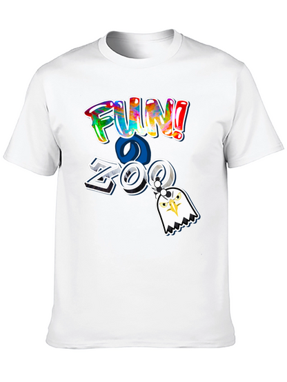 Fun at the Zoo Black T-Shirt with Eagle Charm