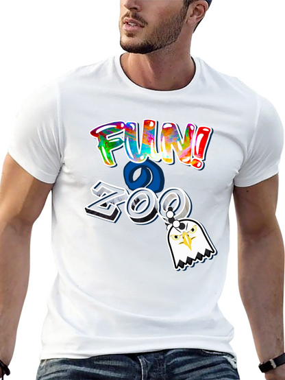 Fun at the Zoo Black T-Shirt with Eagle Charm