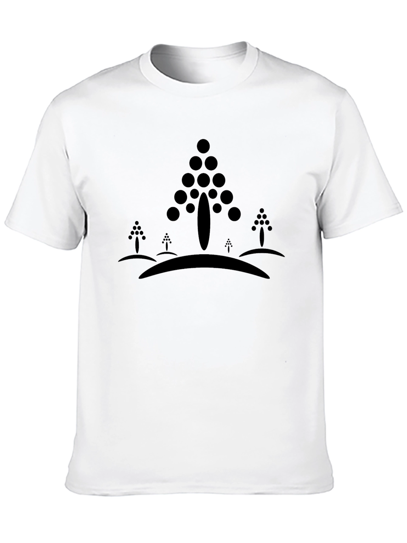 Abstract Forest Tee - Black Graphic T-Shirt