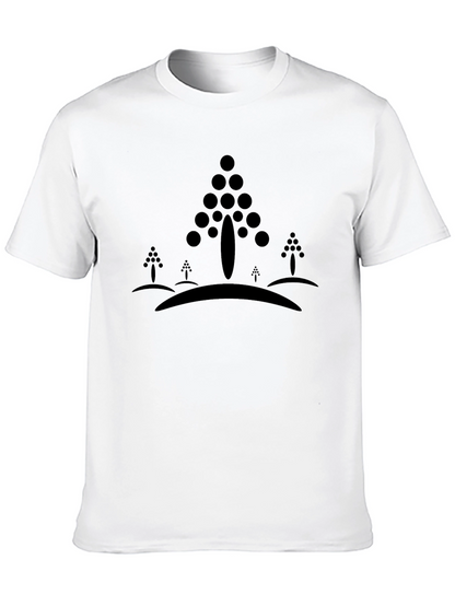 Abstract Forest Tee - Black Graphic T-Shirt
