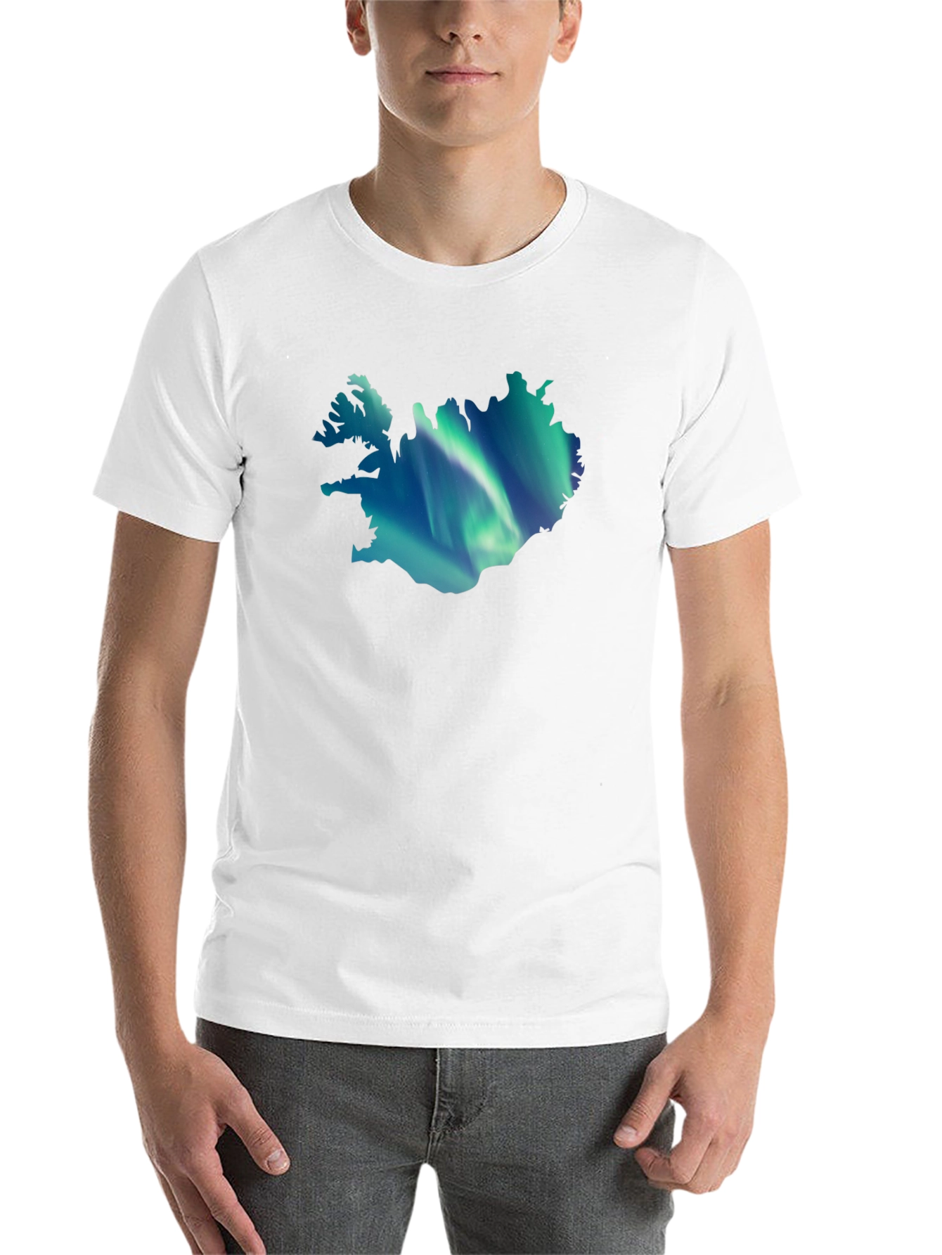 Iceland Aurora Graphic Tee - Mens Black T-Shirt