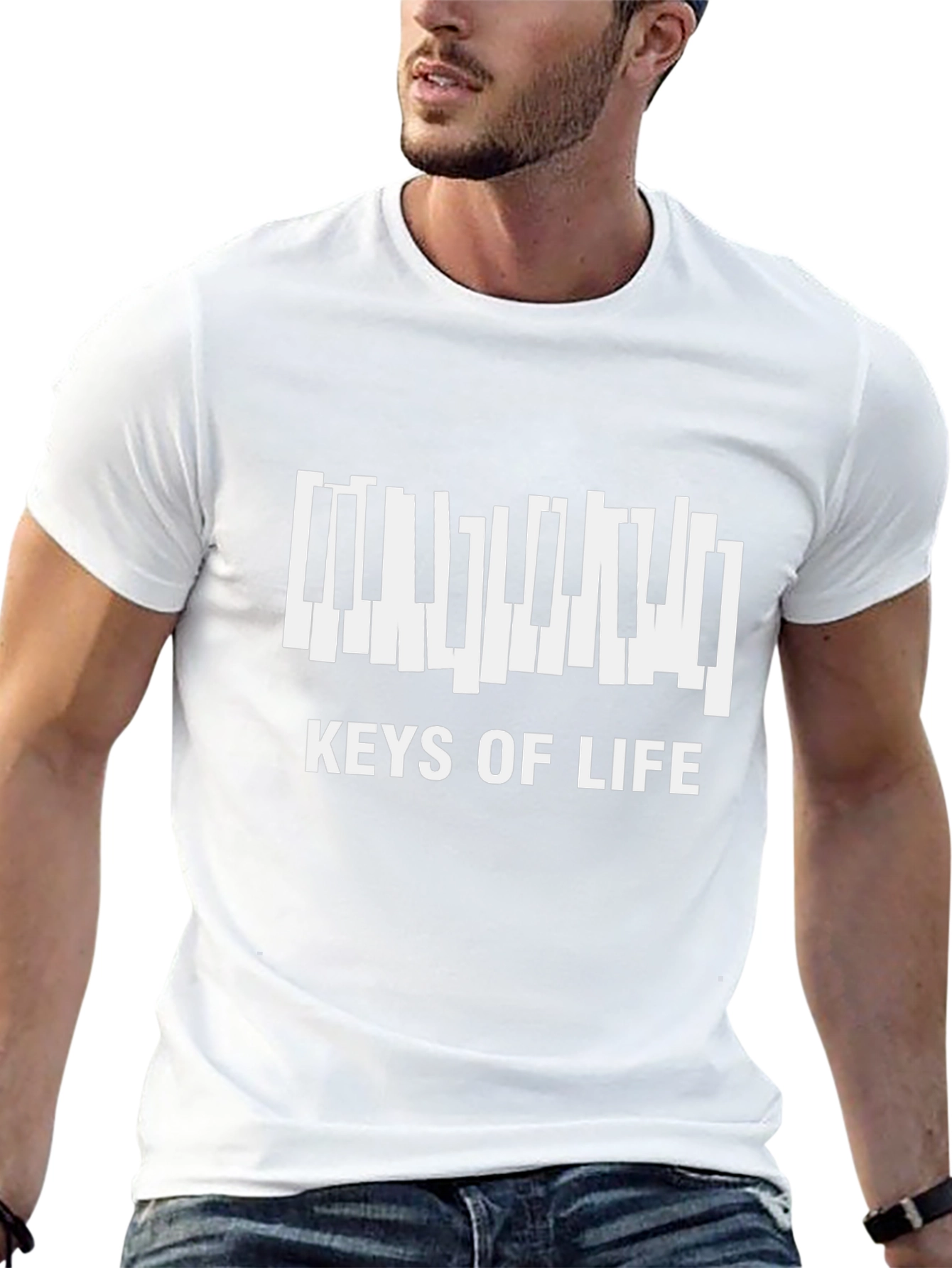 Keys of Life Piano T-Shirt - Black