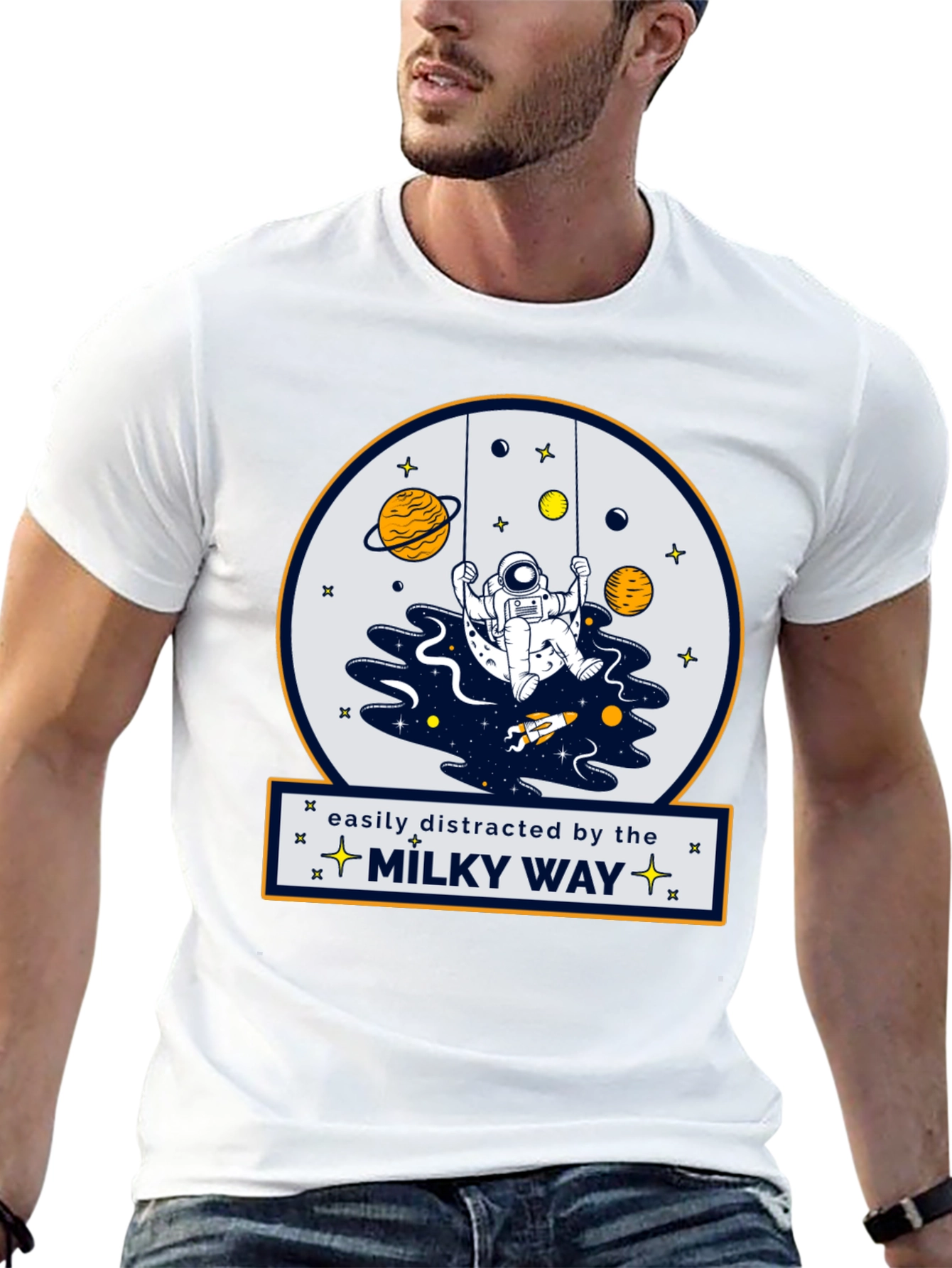 Easily Distracted by the Milky Way T-Shirt