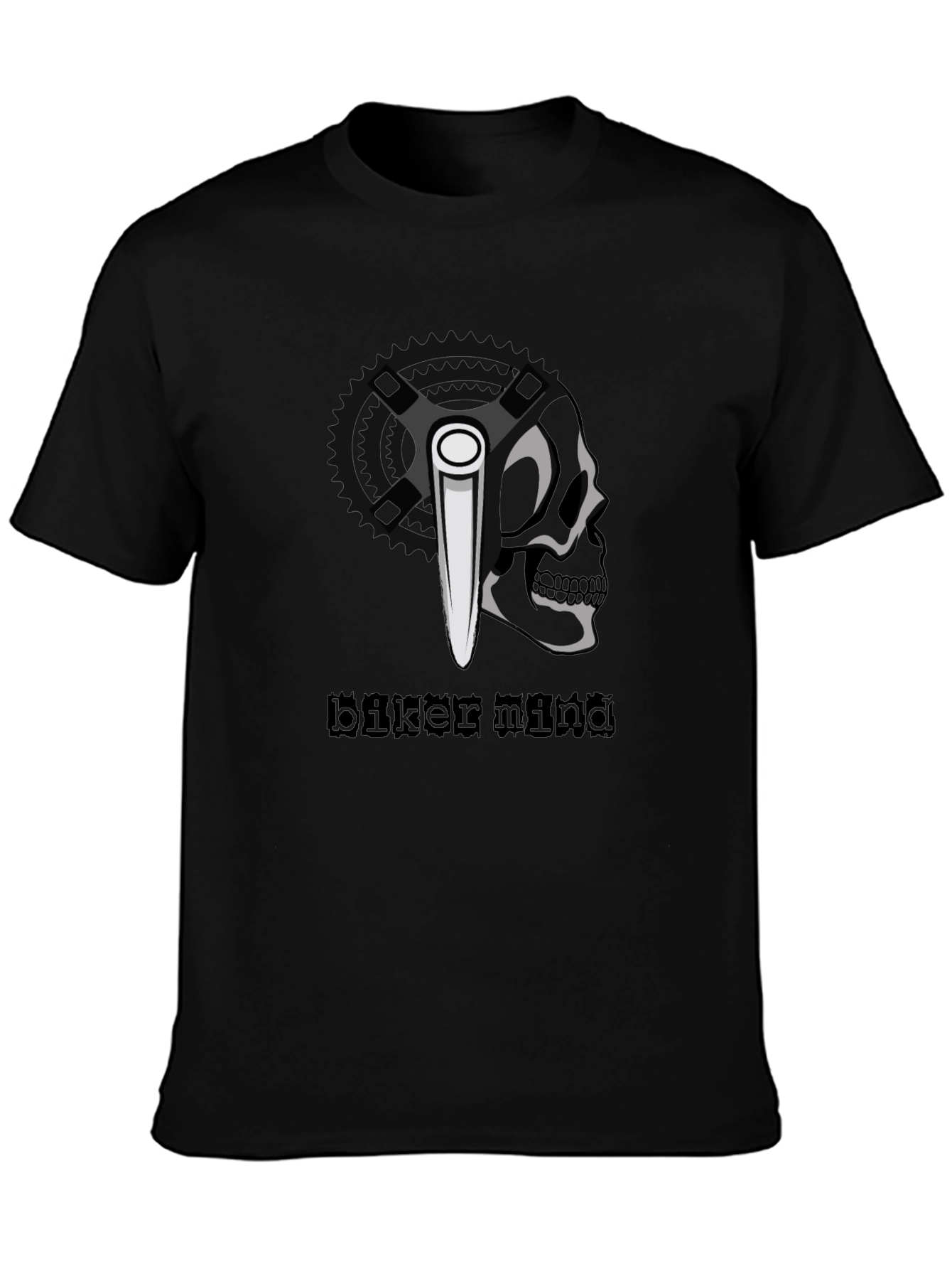 Biker Mind T-Shirt - Skull & Crossbones Graphic Tee