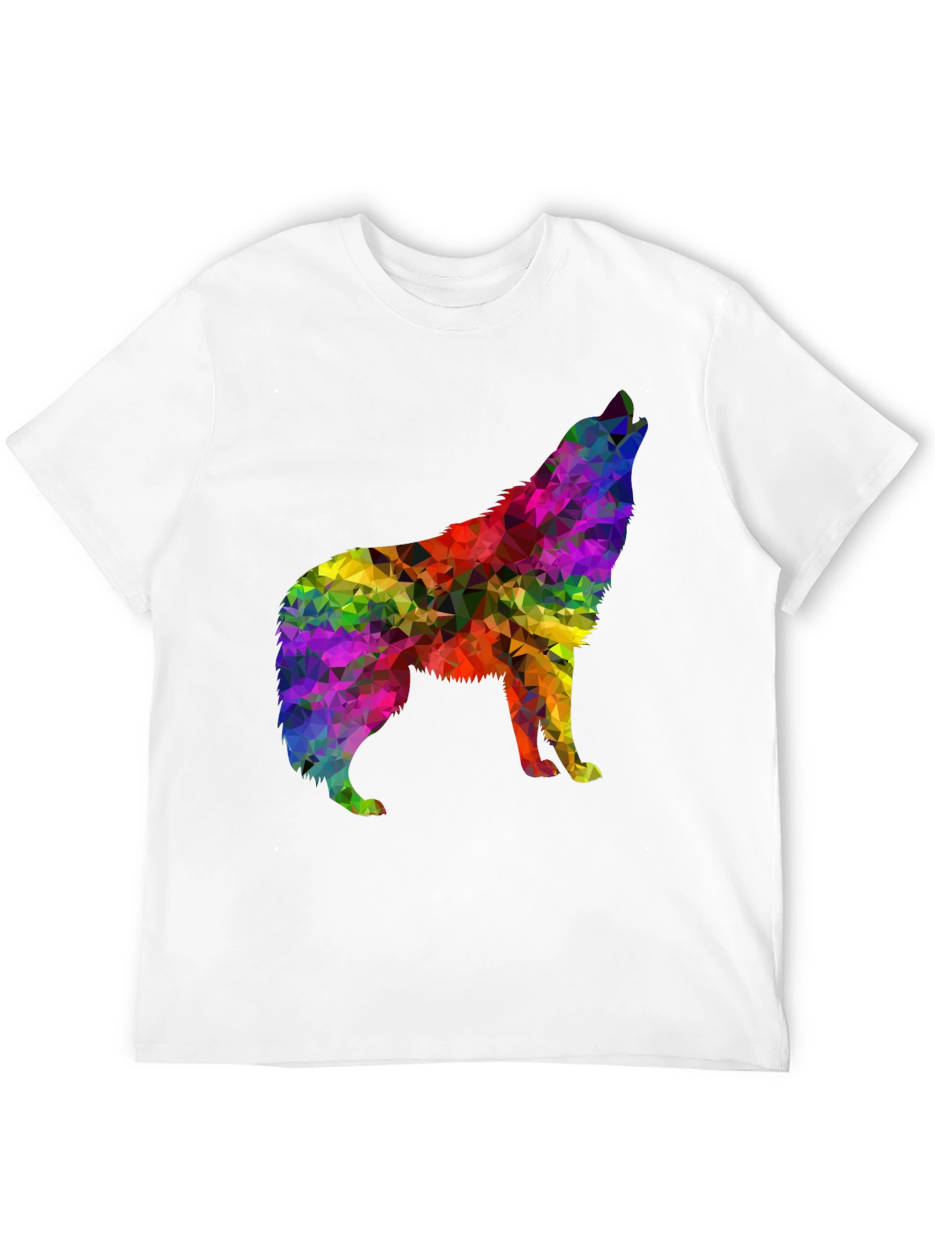 Rainbow Wolf Graphic Tee - Stylish Mens Shirt