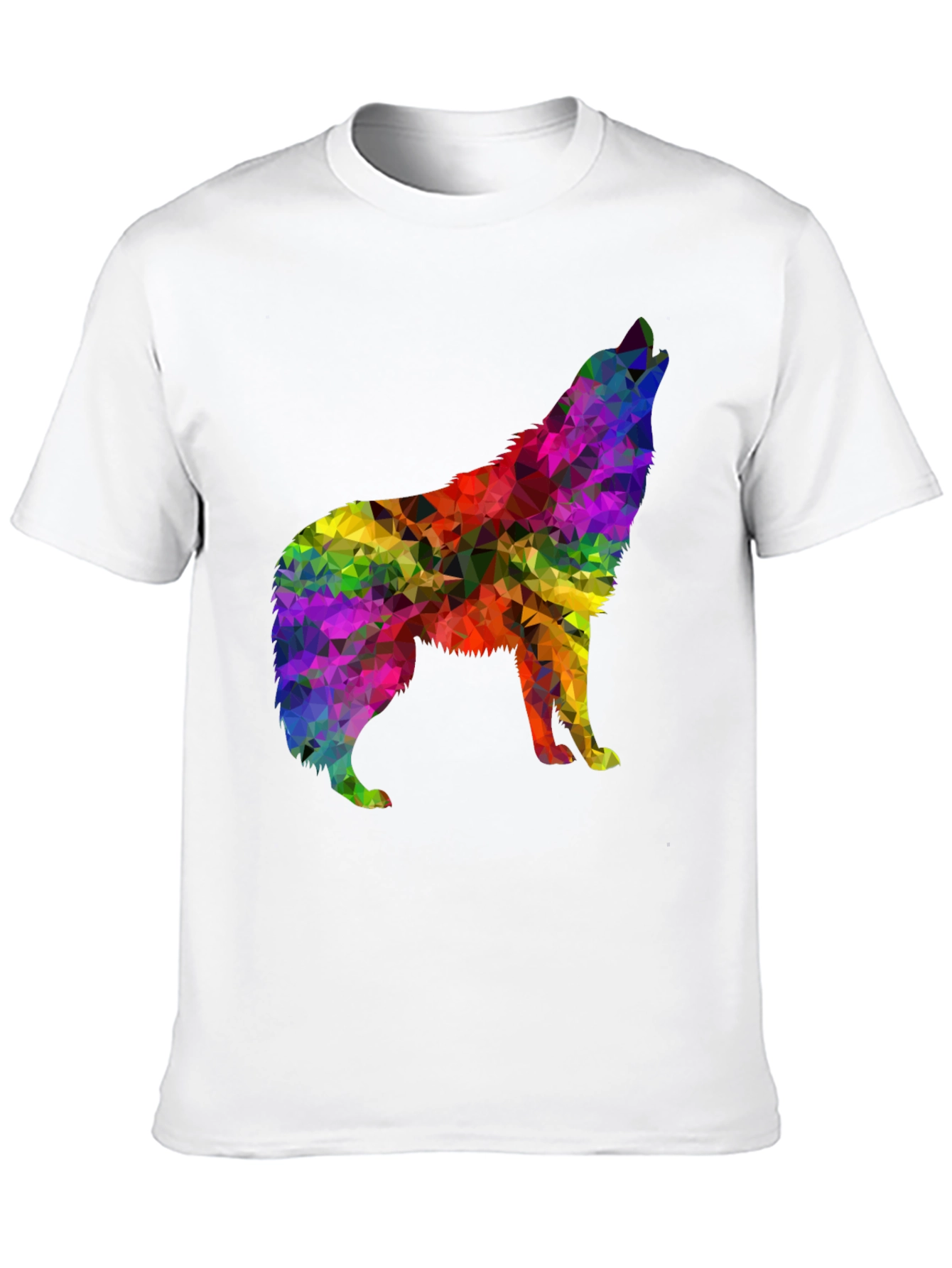 Rainbow Wolf Graphic Tee - Stylish Mens Shirt