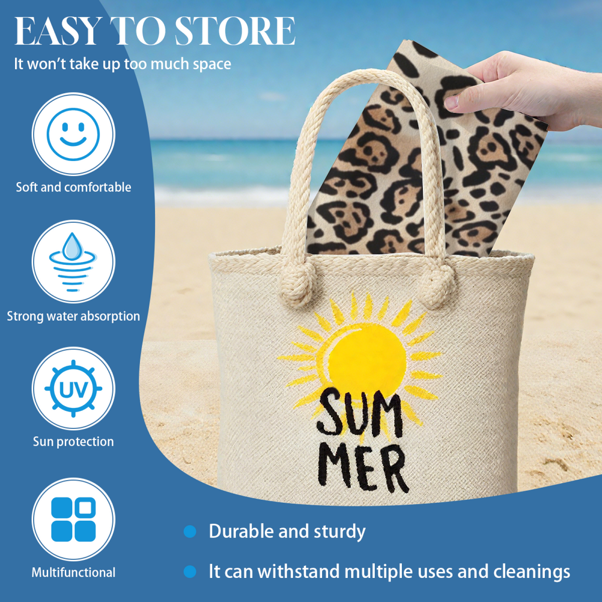 Classic Leopard Animal Print Beach Towel, Silky Soft & Rapid Water Absorption, Various Length Specs Deliver Trendy, Comfortable Beach Lounging