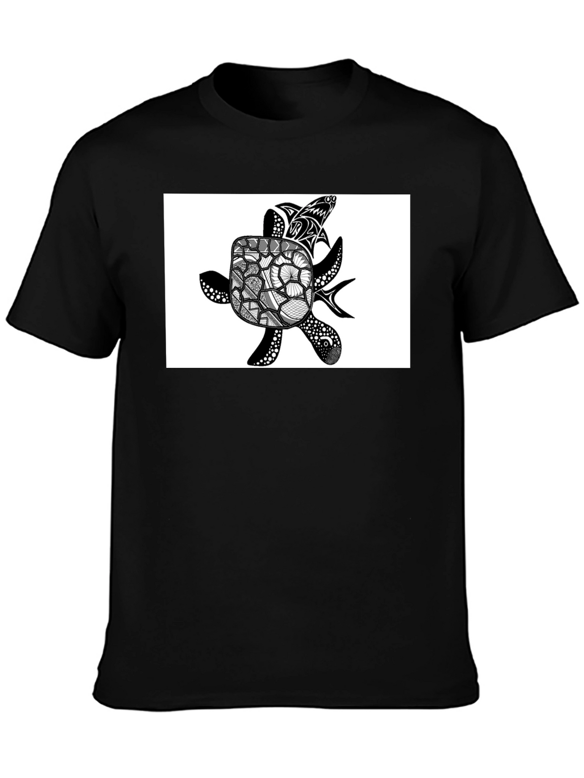 Sea Turtle Graphic T-Shirt - Black