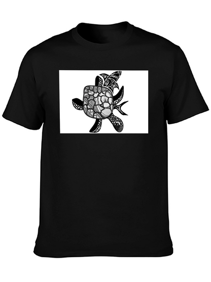 Sea Turtle Graphic T-Shirt - Black