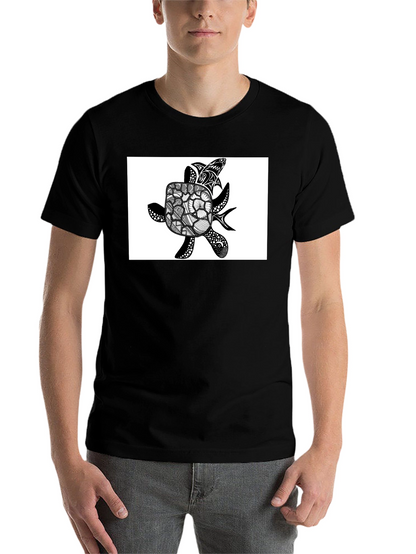 Sea Turtle Graphic T-Shirt - Black