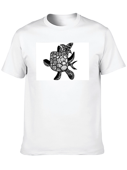 Sea Turtle Graphic T-Shirt - Black