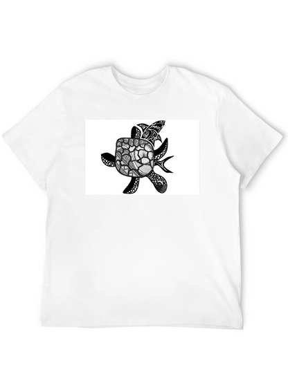 Sea Turtle Graphic T-Shirt - Black