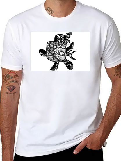 Sea Turtle Graphic T-Shirt - Black