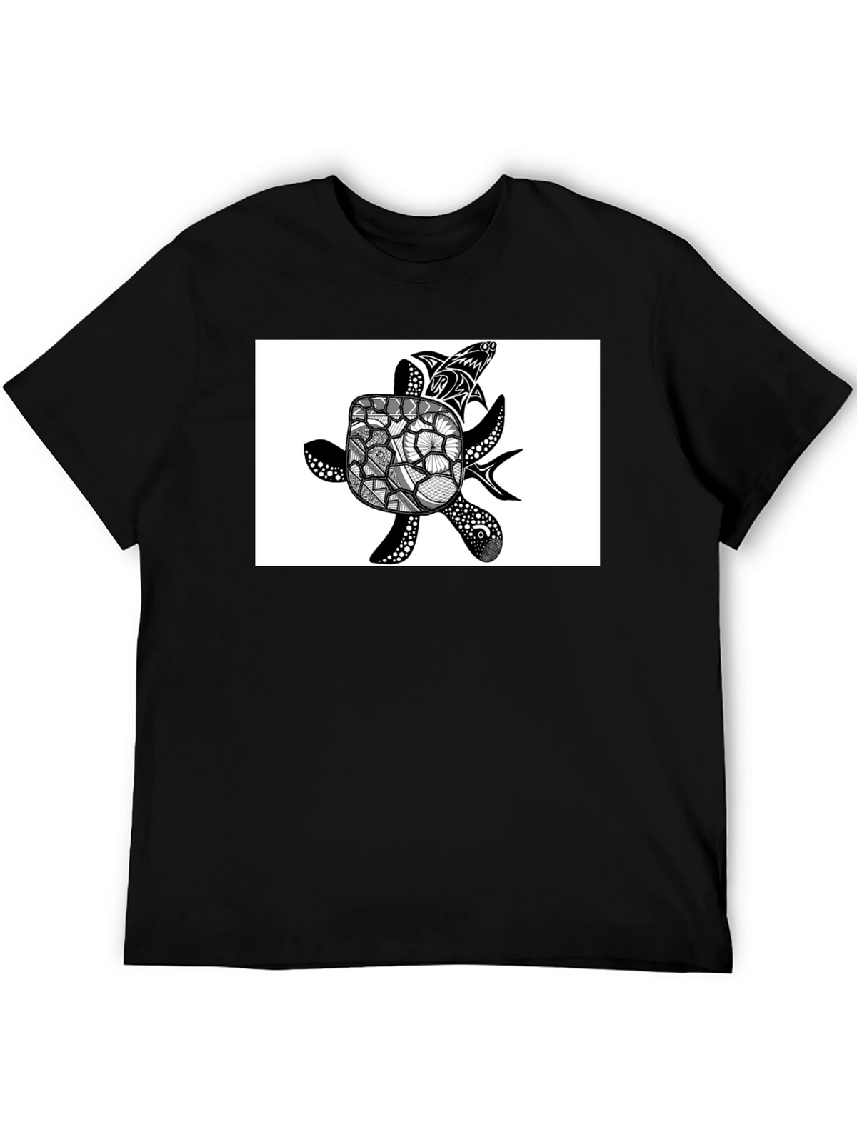 Sea Turtle Graphic T-Shirt - Black