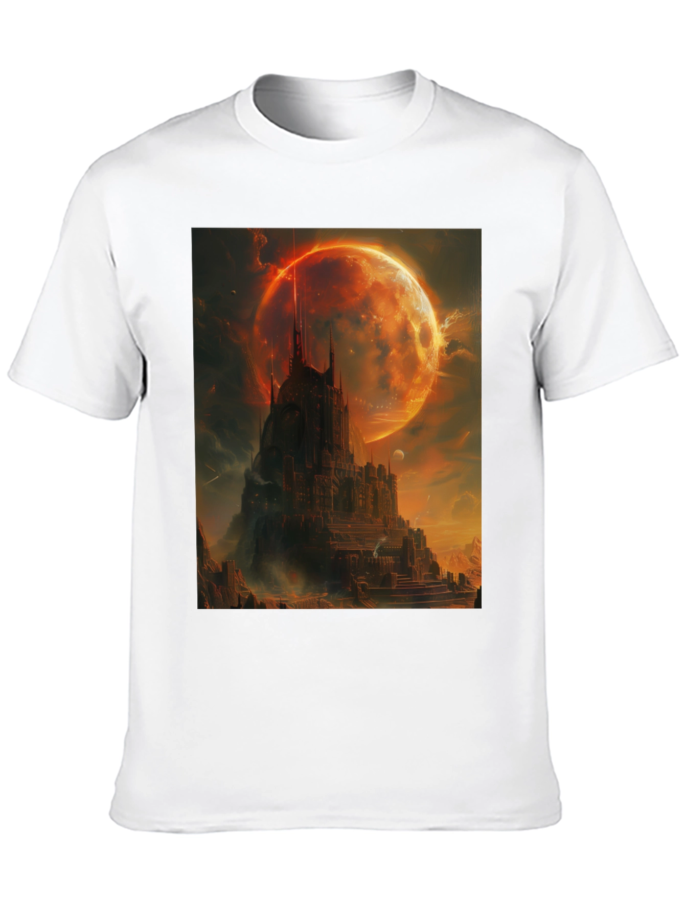 Fantasy Castle Graphic T-Shirt - Mens Black Tee