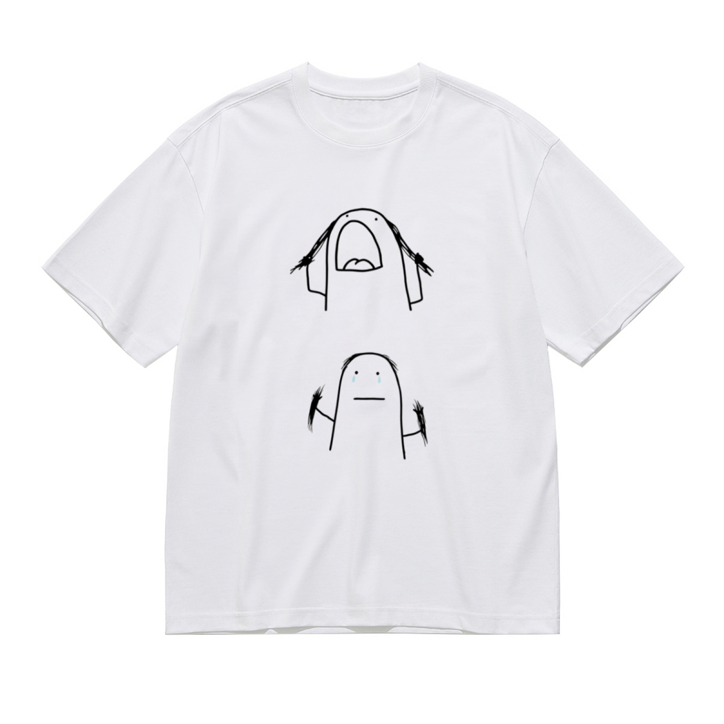 Funny Anxiety Meme Stick Figure Plus Size Women Tee