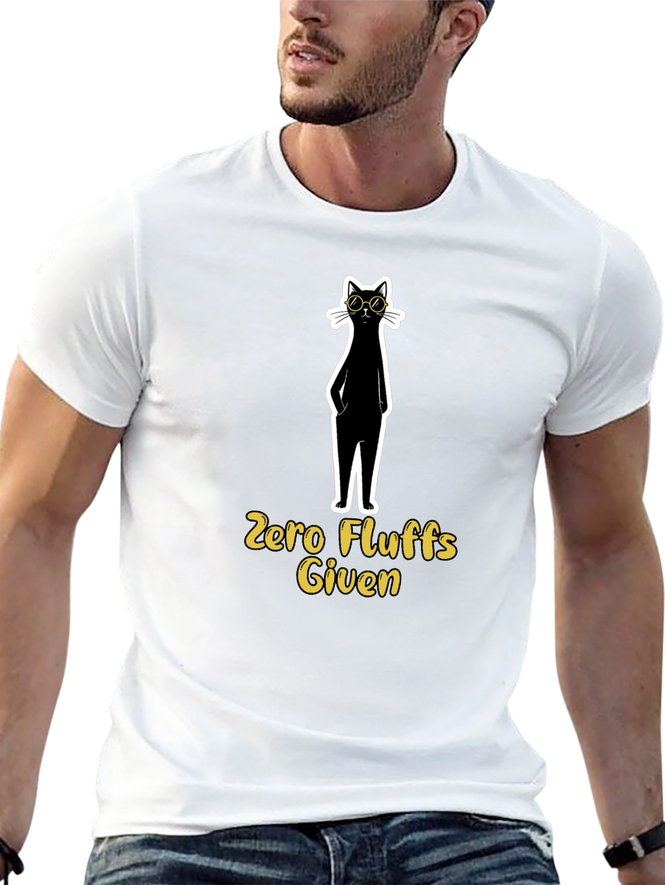 Zero Fluffs Given Cat T-Shirt