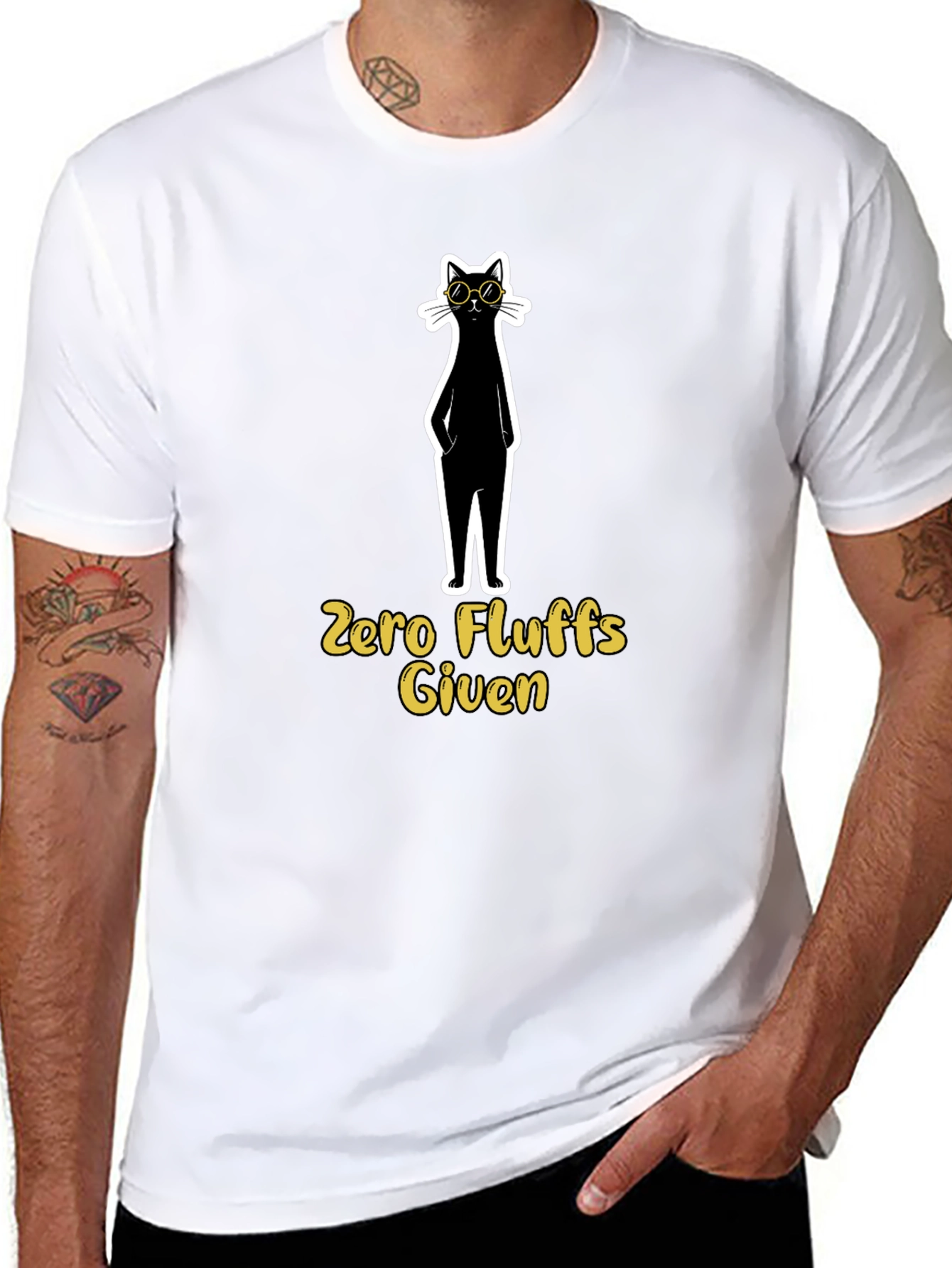Zero Fluffs Given Cat T-Shirt