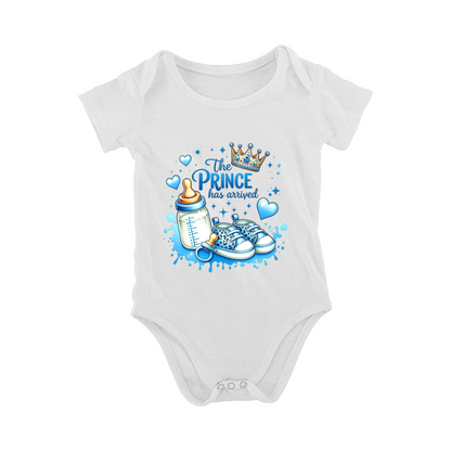 The Prince Has Arrived Baby Boy Announcement Bodysuit
