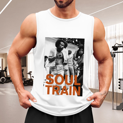 Retro Soul Train Vintage Funk Dance Men Tank Top