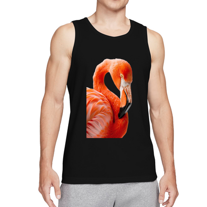 Vivid Real Flamingo Portrait Sleeveless Tank For Men