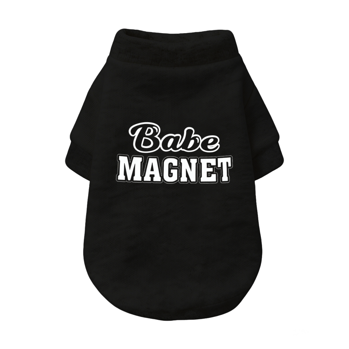 Babe Magnet Trendy Letter Print Black Pet Cute Sweater