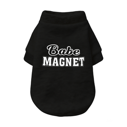 Babe Magnet Trendy Letter Print Black Pet Cute Sweater