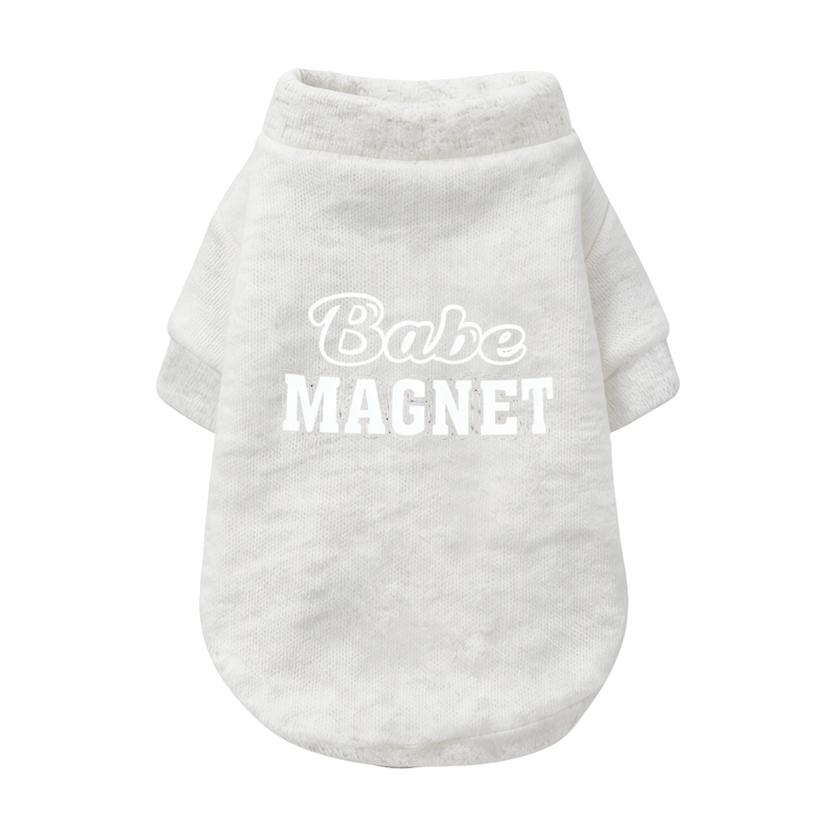 Babe Magnet Trendy Letter Print Black Pet Cute Sweater