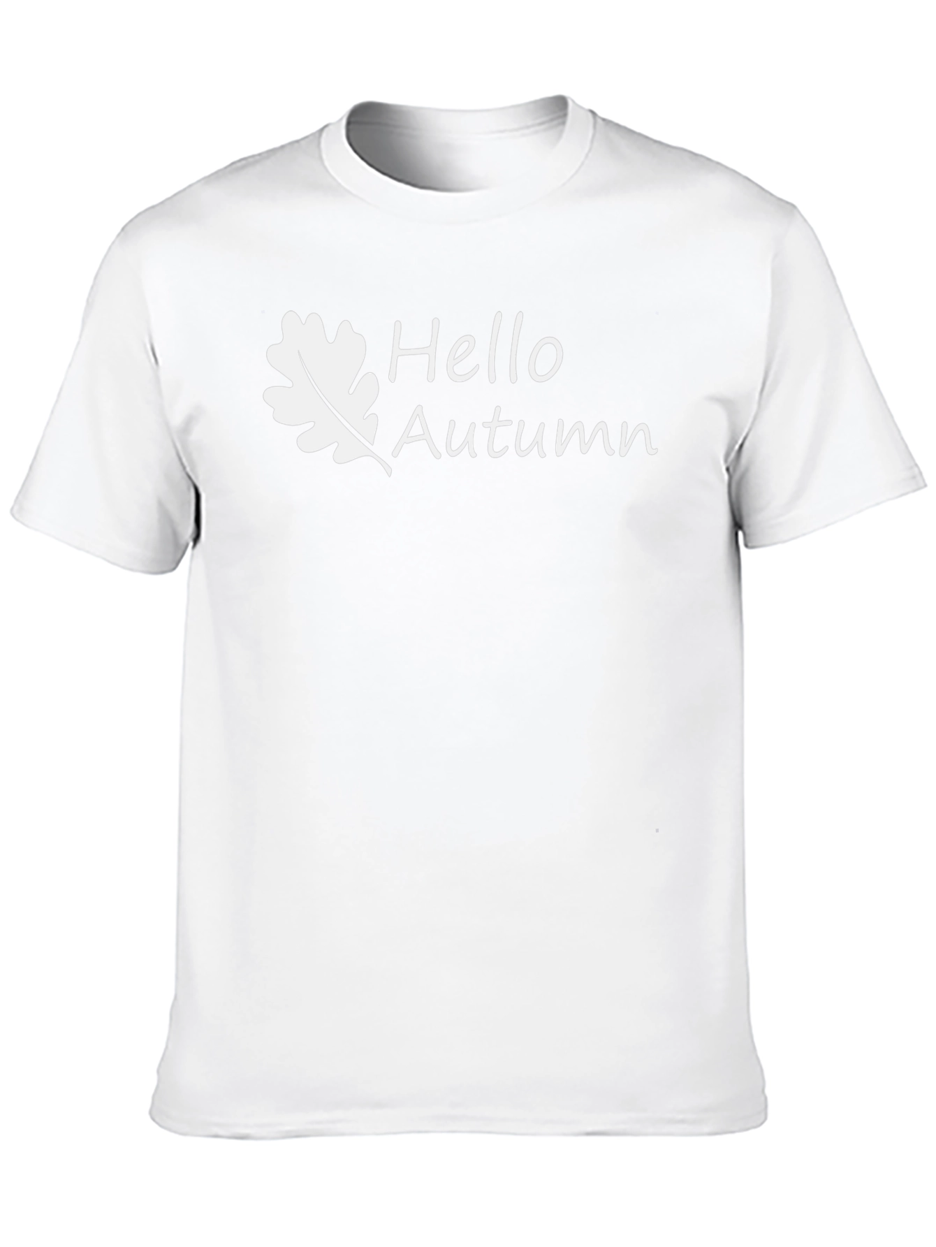 Hello Autumn Black Cotton Graphic Tee