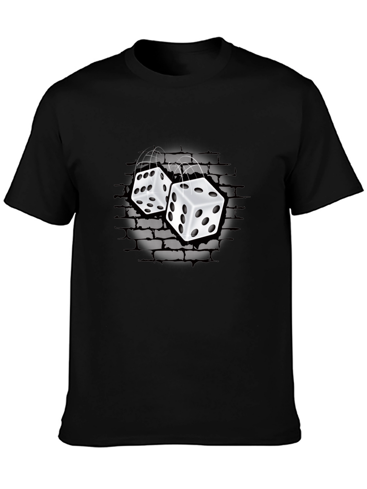 Rolling Dice Graphic T-Shirt - Black