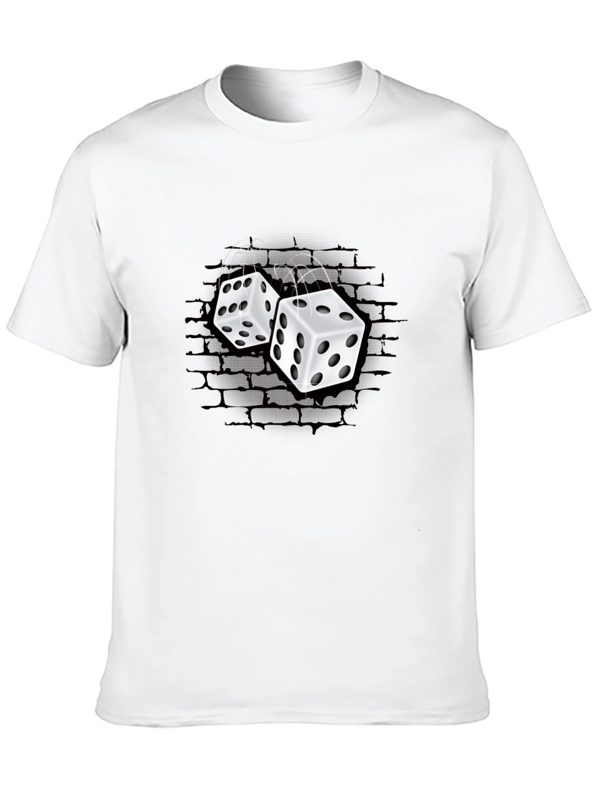 Rolling Dice Graphic T-Shirt - Black