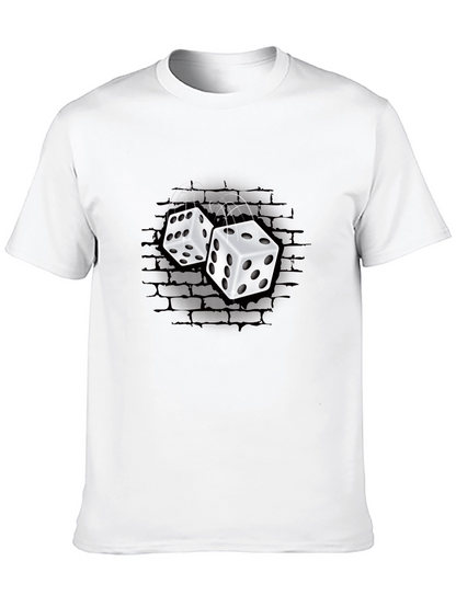 Rolling Dice Graphic T-Shirt - Black