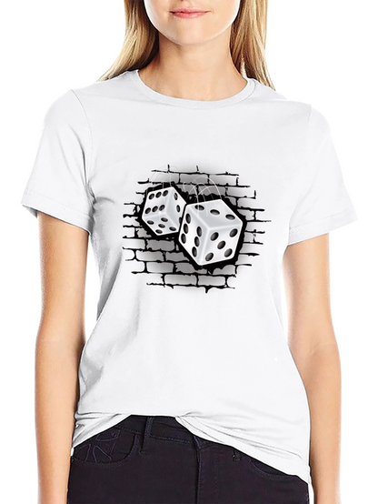 Rolling Dice Graphic T-Shirt - Black
