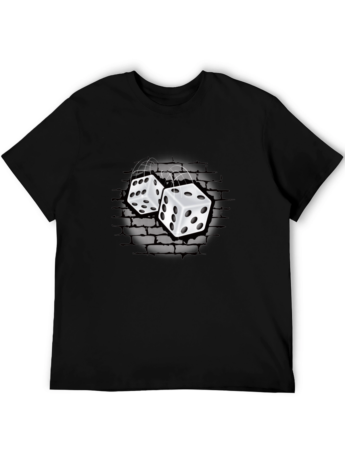 Rolling Dice Graphic T-Shirt - Black