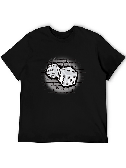 Rolling Dice Graphic T-Shirt - Black