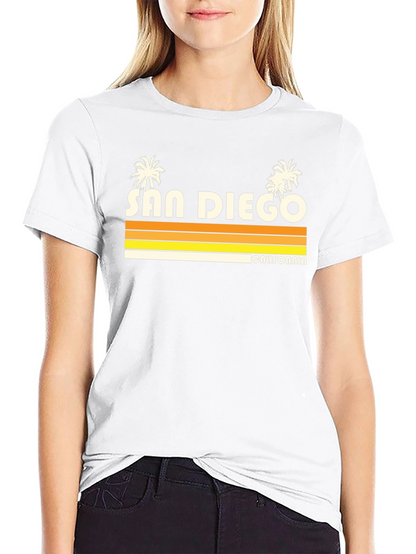 San Diego California Retro Style Black T-Shirt
