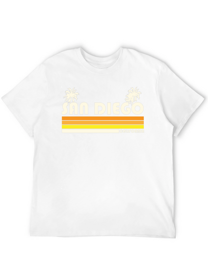 San Diego California Retro Style Black T-Shirt