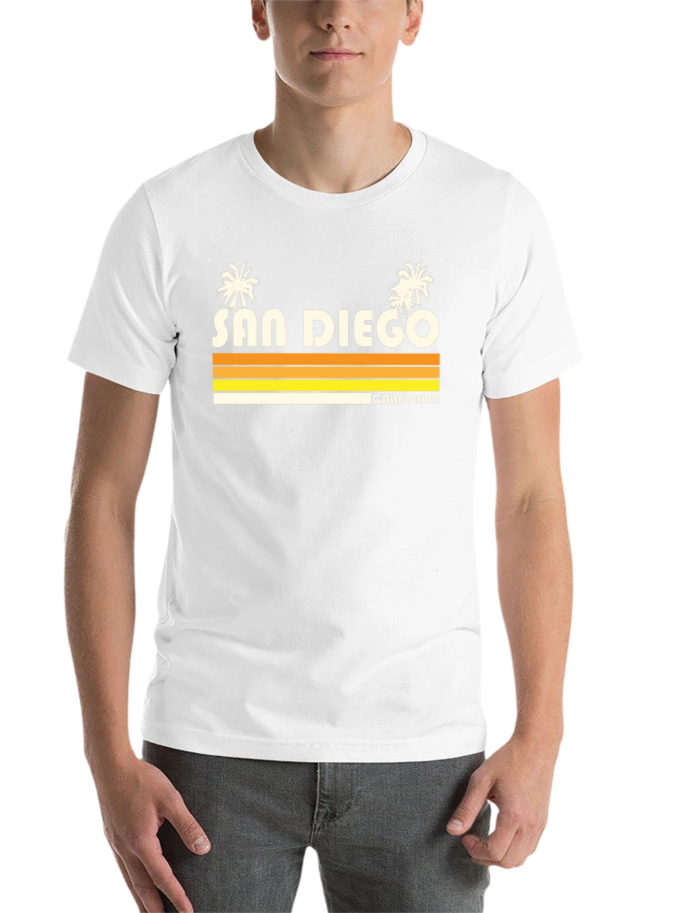 San Diego California Retro Style Black T-Shirt