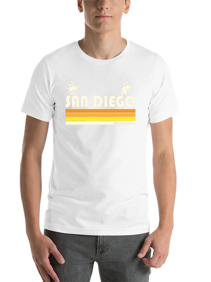 San Diego California Retro Style Black T-Shirt