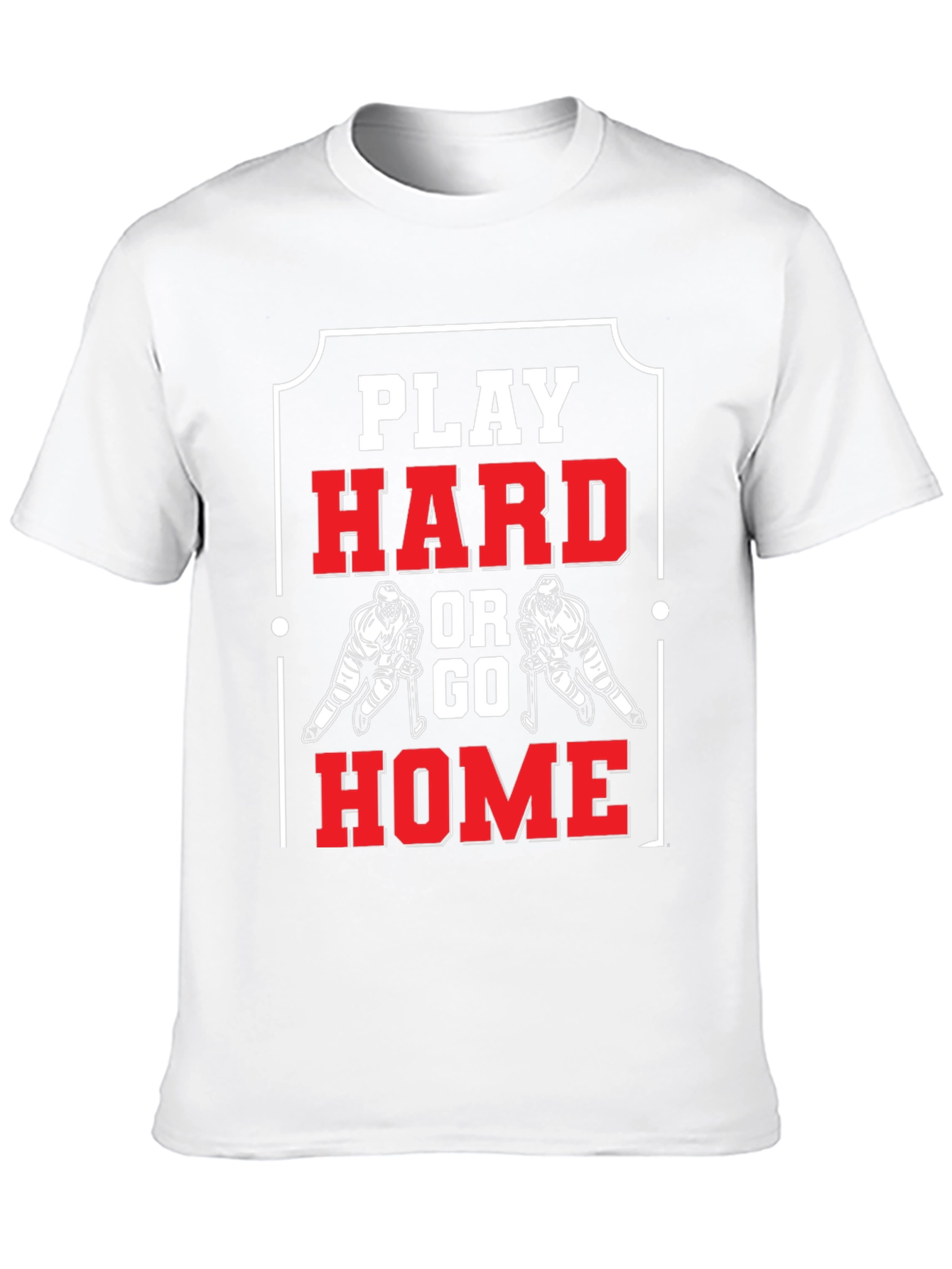 Play Hard Hockey T-Shirt - Black Cotton Graphic Tee