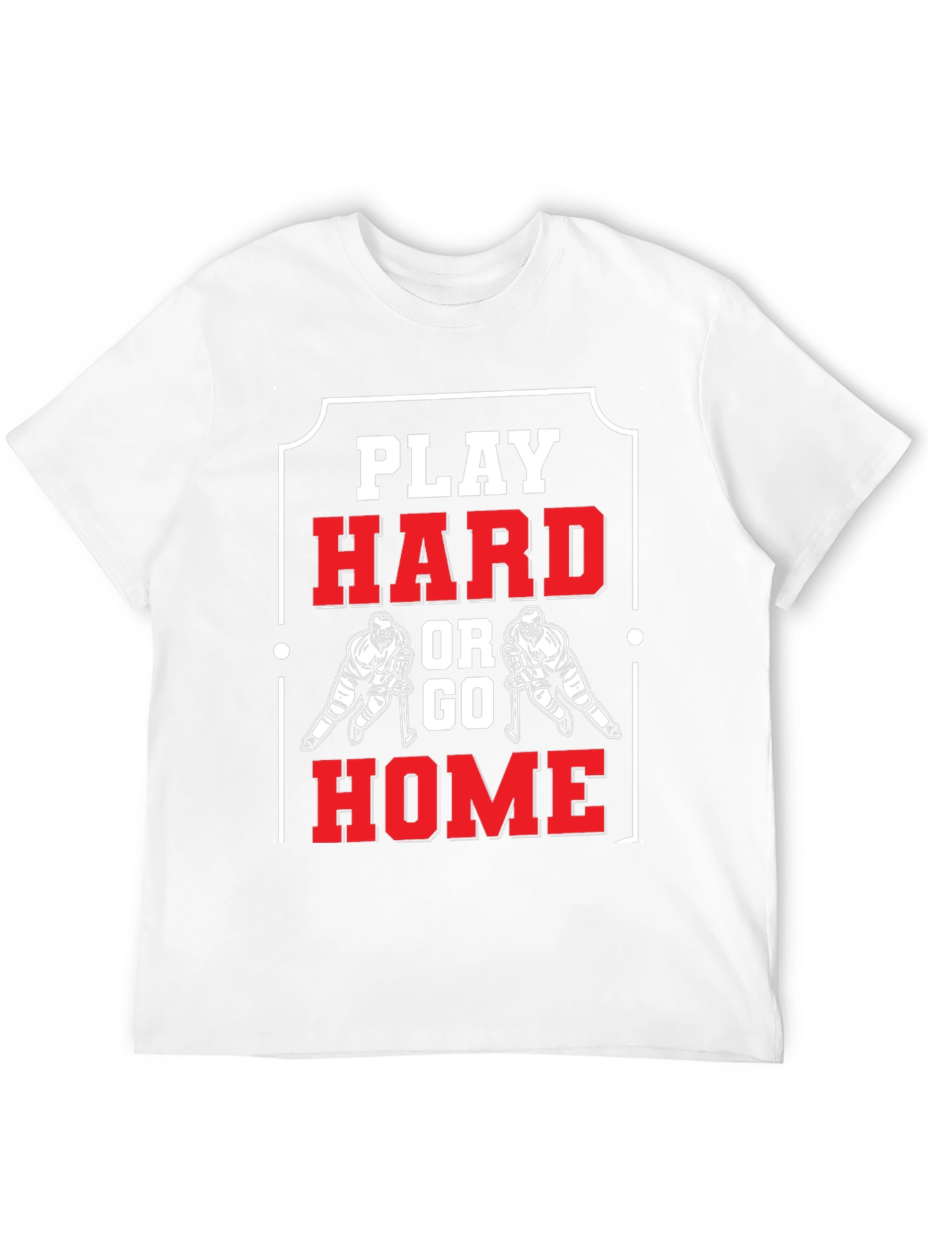 Play Hard Hockey T-Shirt - Black Cotton Graphic Tee