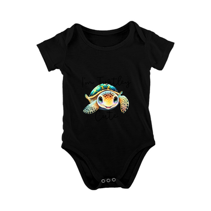I¡¯m Turtley Cute Colorful Sea Turtle Baby Bodysuit
