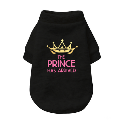 The Prince Has Arrived Cute Crown Dog Warm Sweater