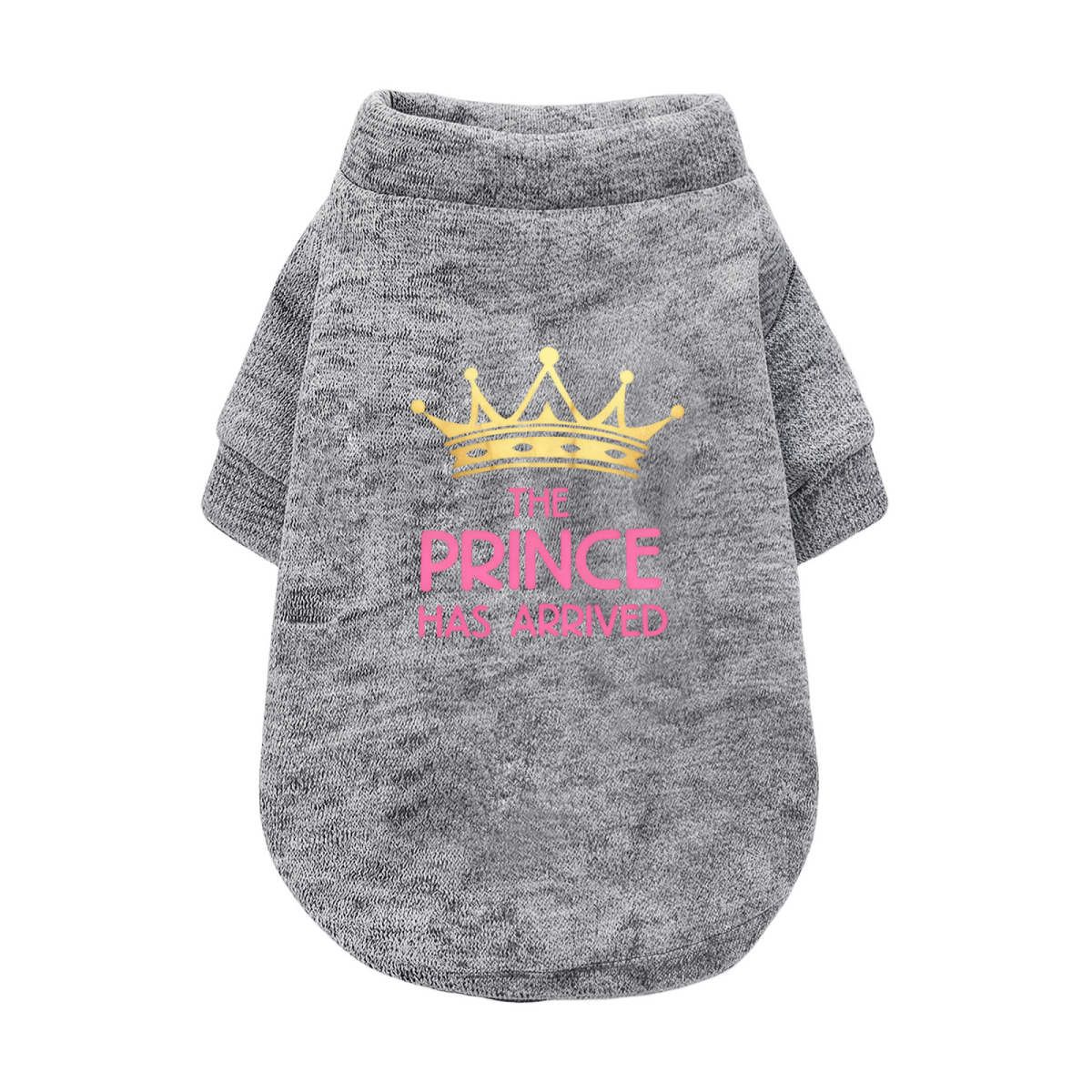 The Prince Has Arrived Cute Crown Dog Warm Sweater